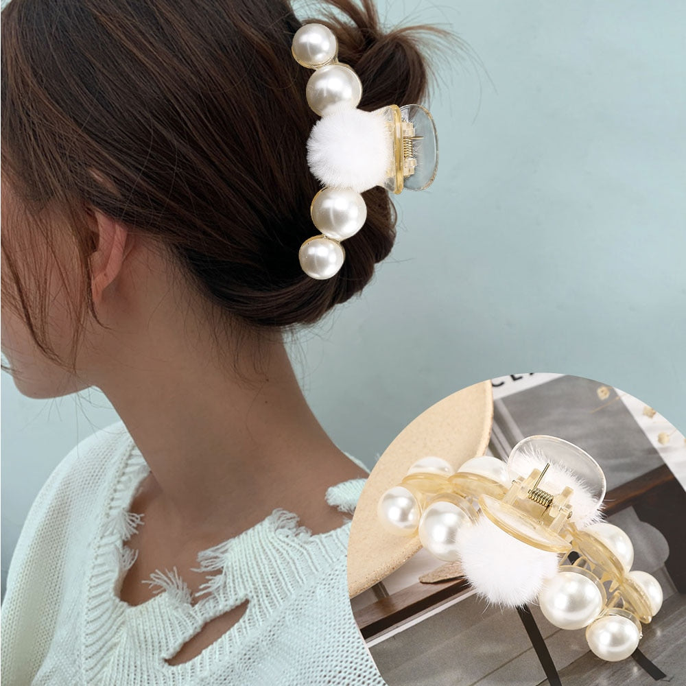 Acrylic / Pearl Hair Claws and Clips for Women