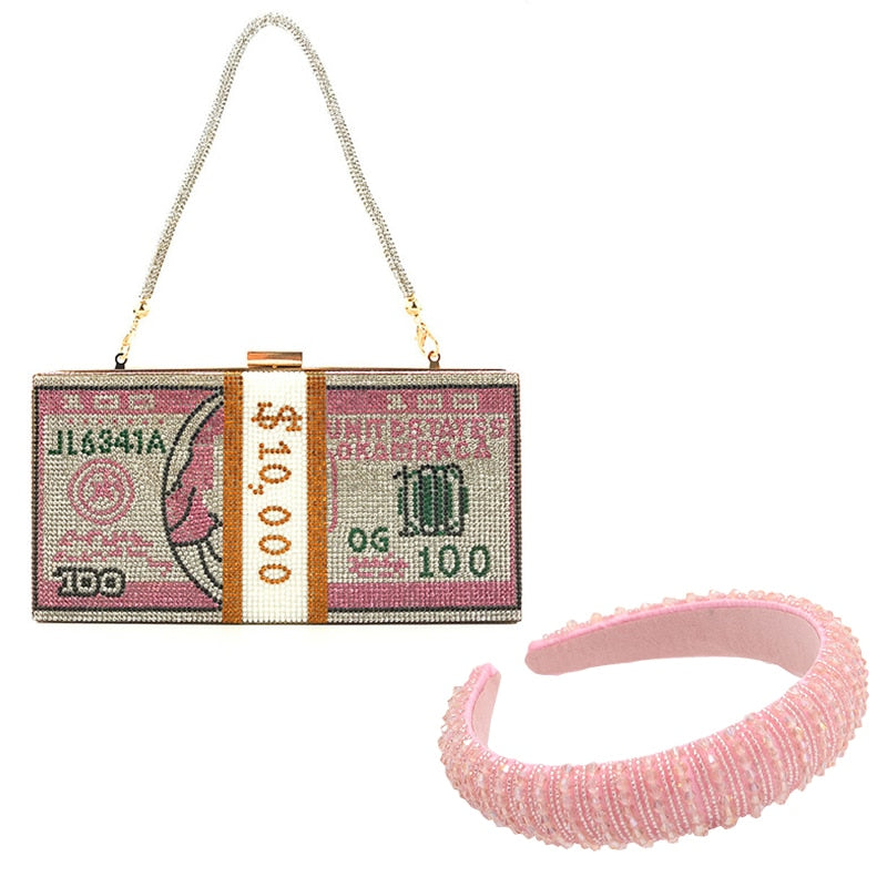 Money Clutch Handbag or Clutch and Band Sets for Women