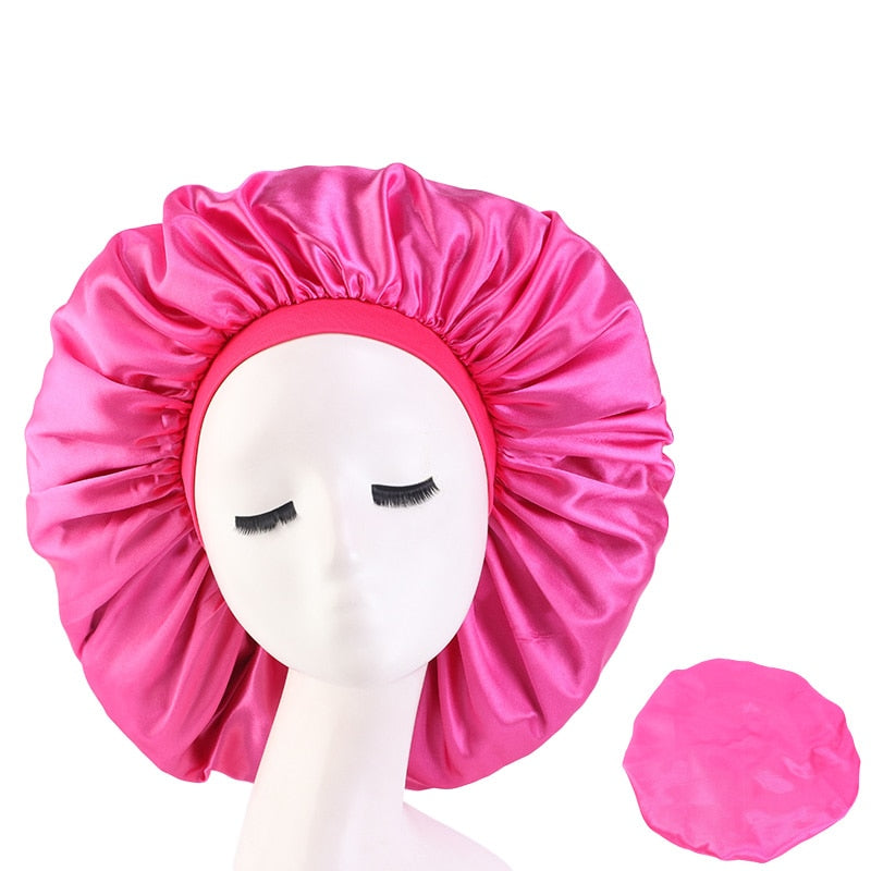 Big Satin Silky Hair Bonnet