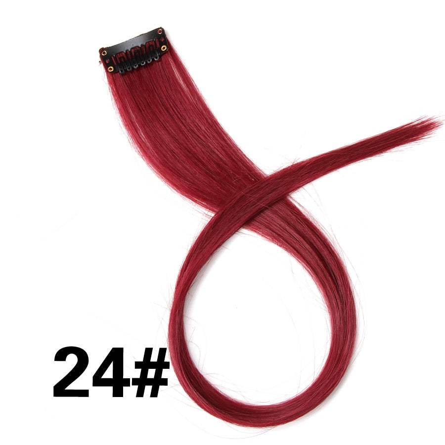 Synthetic Clip On Hair Extension -57 Ombre Colors