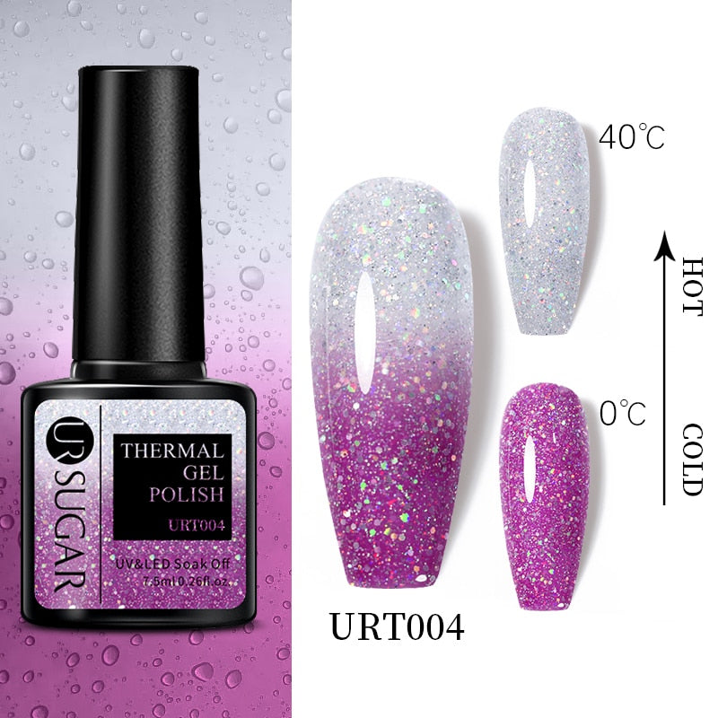 Thermal Ultra-thin Glitter / UV Gel / Temperature Color Change Gel Nail Art