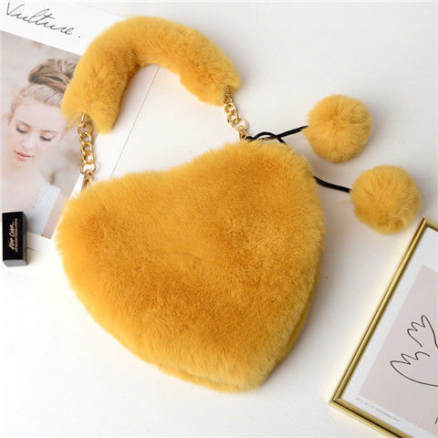 Faux Fur Plush Handbags for Women