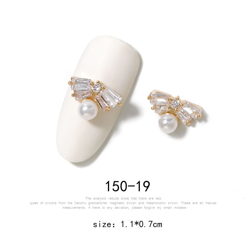 2 Piece Pendant Chain -3D Alloy Butterfly Nail Art