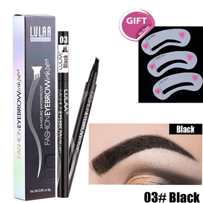 5-Color Four-Pronged Liquid Waterproof Eyebrow Brush