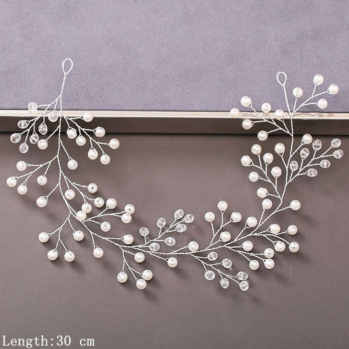 Pearl Rhinestone Wedding Headband / Hair Accessories for Women