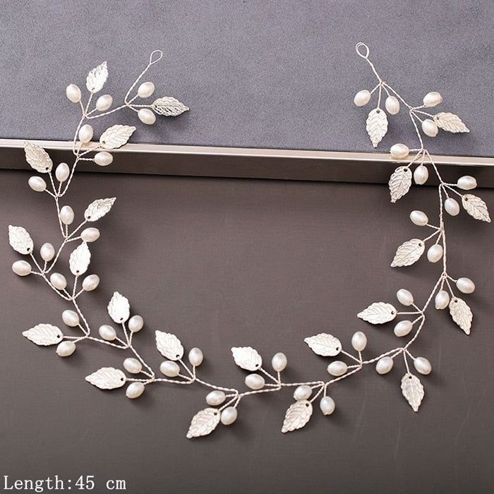 Pearl Rhinestone Wedding Headband / Hair Accessories for Women