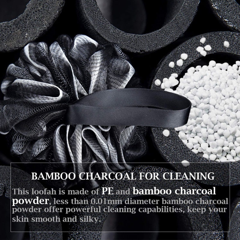 Bamboo Charcoal Bath Loofah