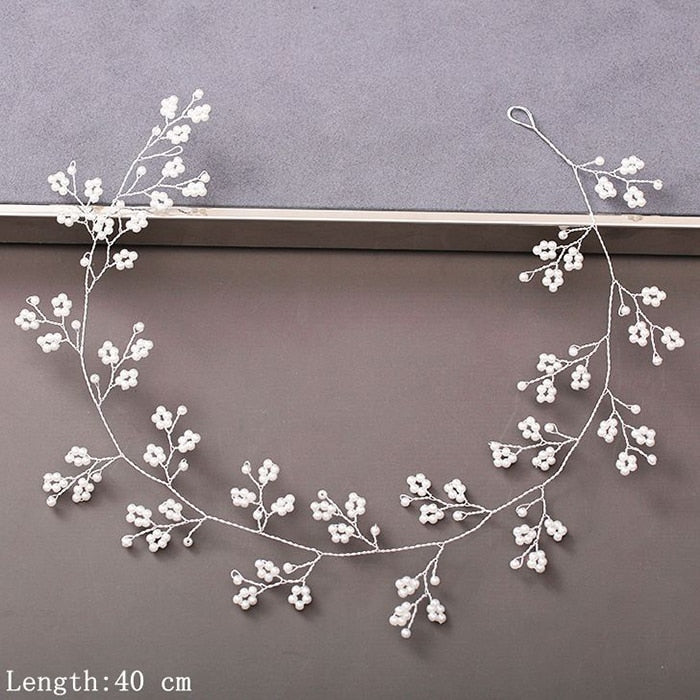 Pearl Rhinestone Wedding Headband / Hair Accessories for Women