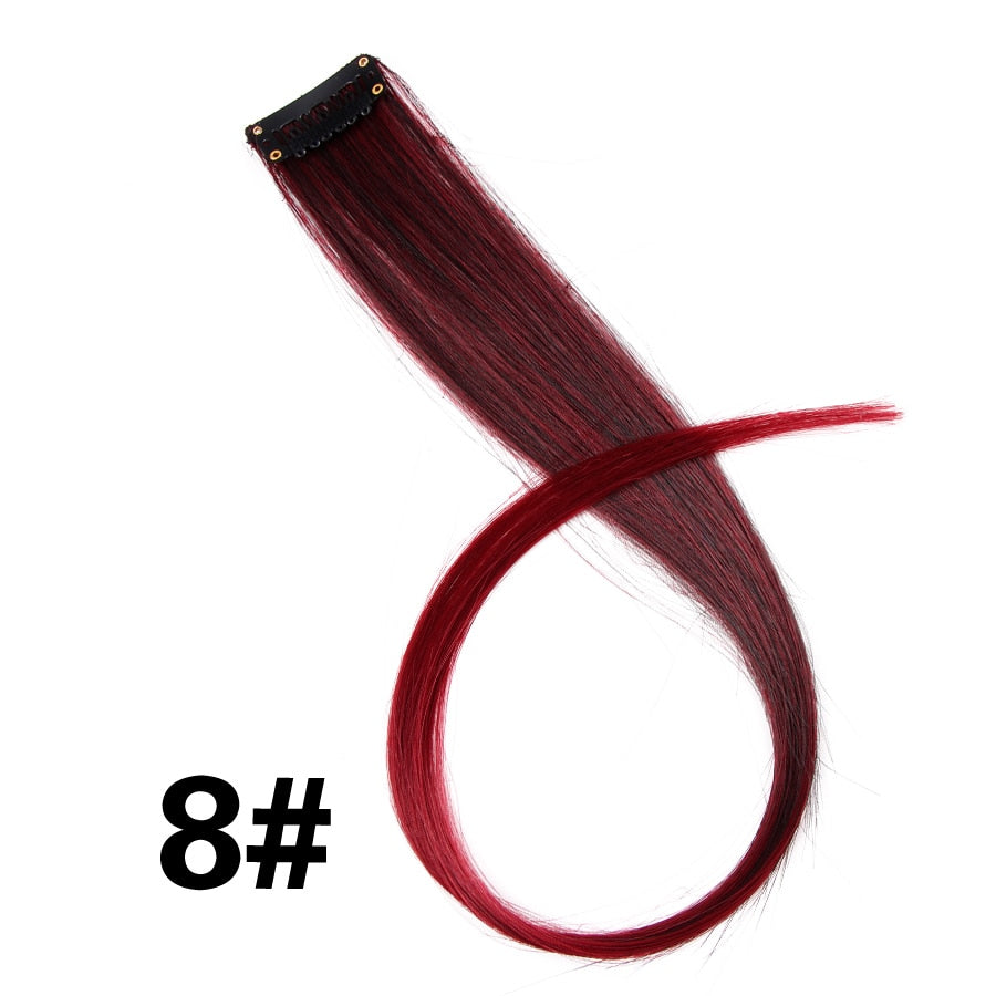 Synthetic Clip On Hair Extension -57 Ombre Colors