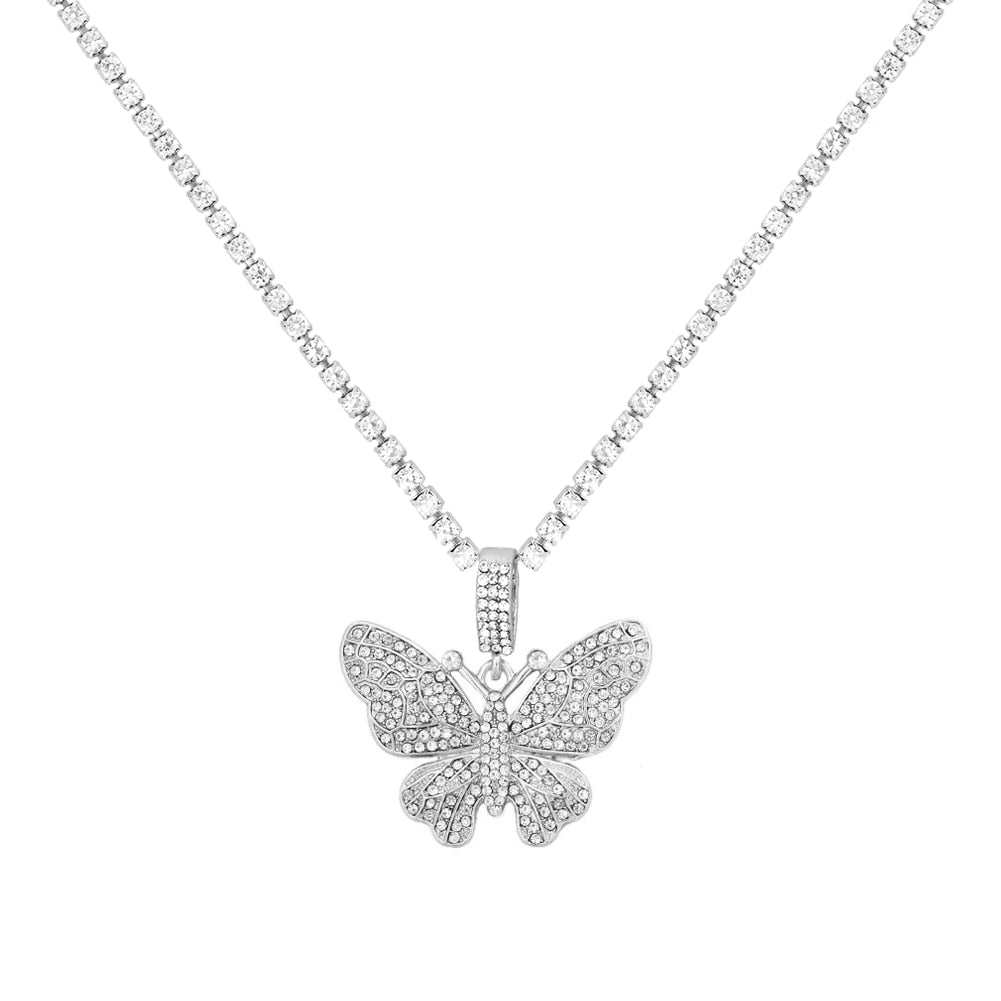 Big Butterfly Pendant Necklace for Women