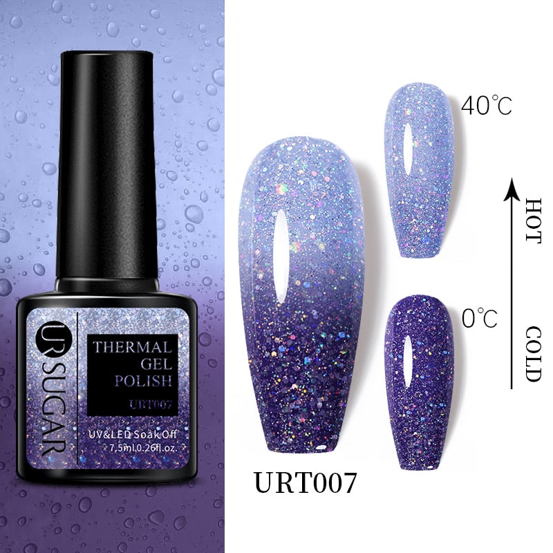 Thermal Ultra-thin Glitter / UV Gel / Temperature Color Change Gel Nail Art