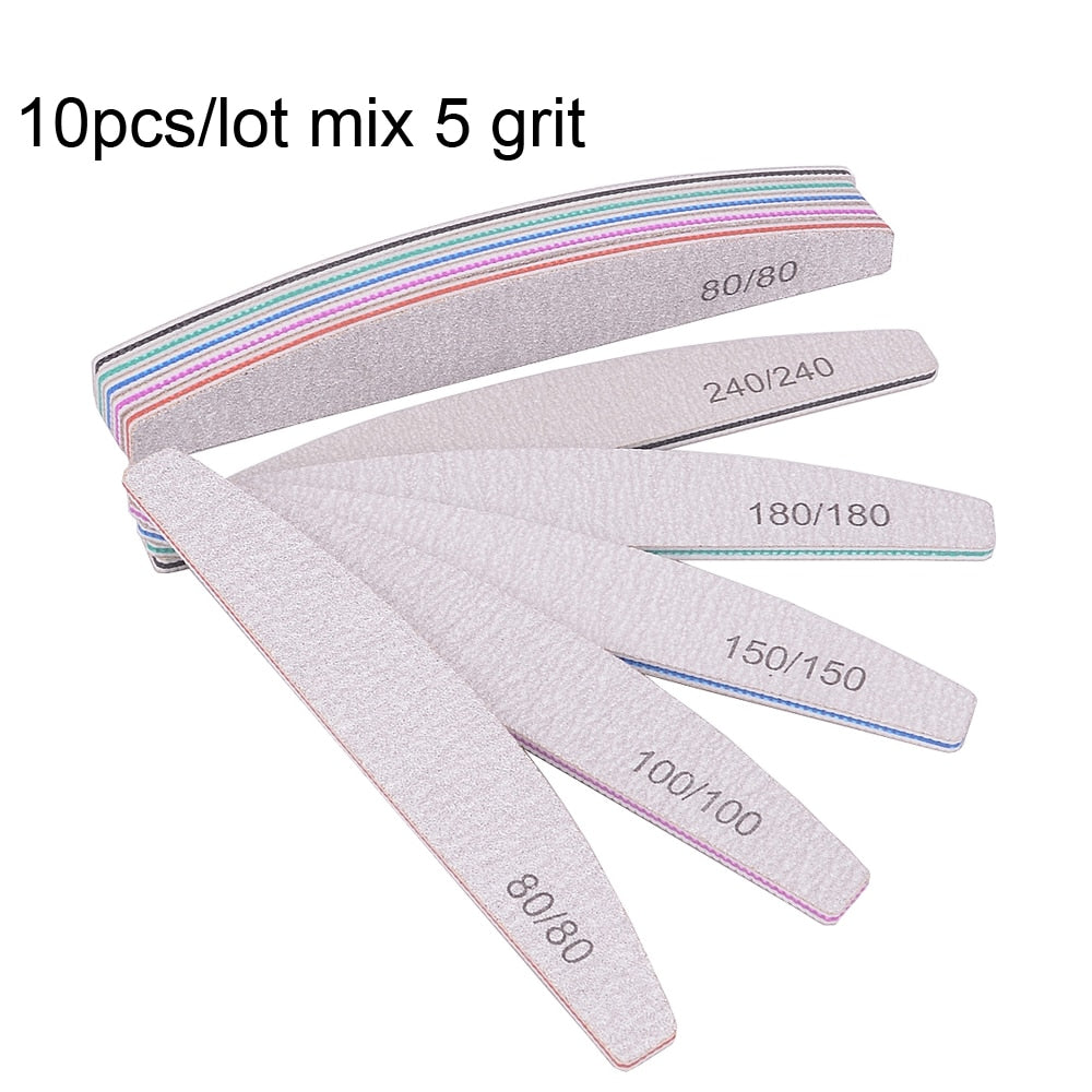 3/5/10Pcs Professional Nail File -Sandpaper Strong