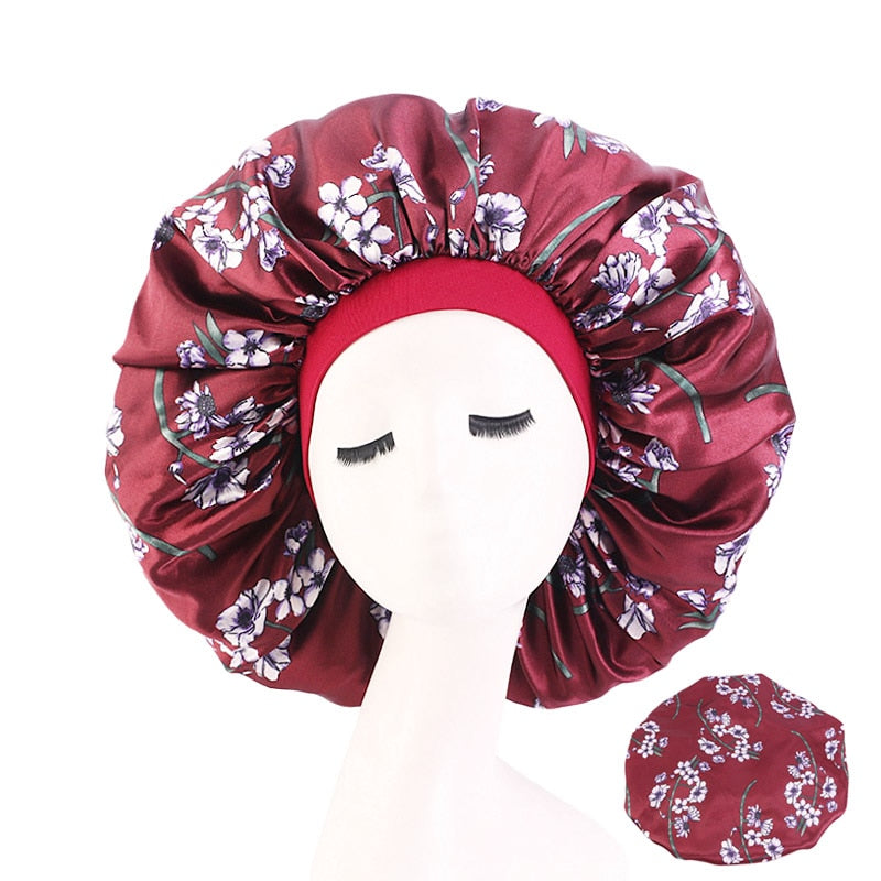 Big Satin Silky Hair Bonnet