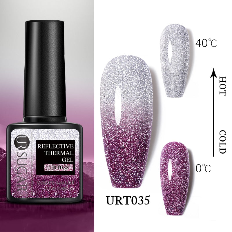 Thermal Ultra-thin Glitter / UV Gel / Temperature Color Change Gel Nail Art