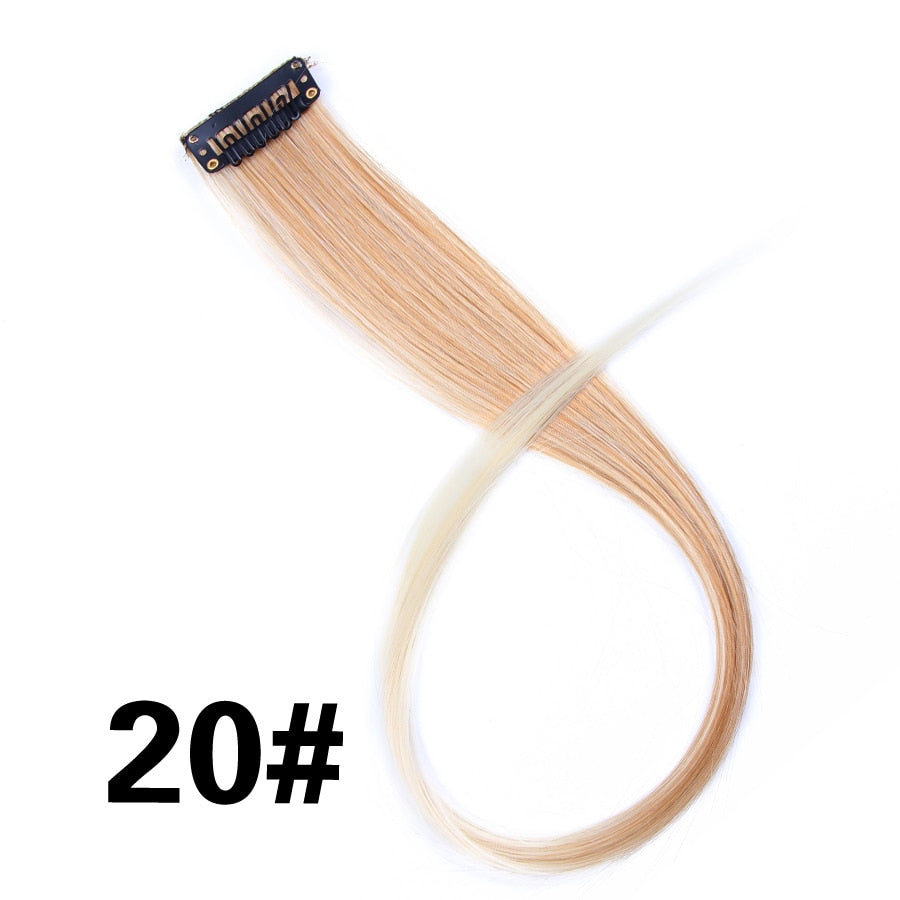 Synthetic Clip On Hair Extension -57 Ombre Colors