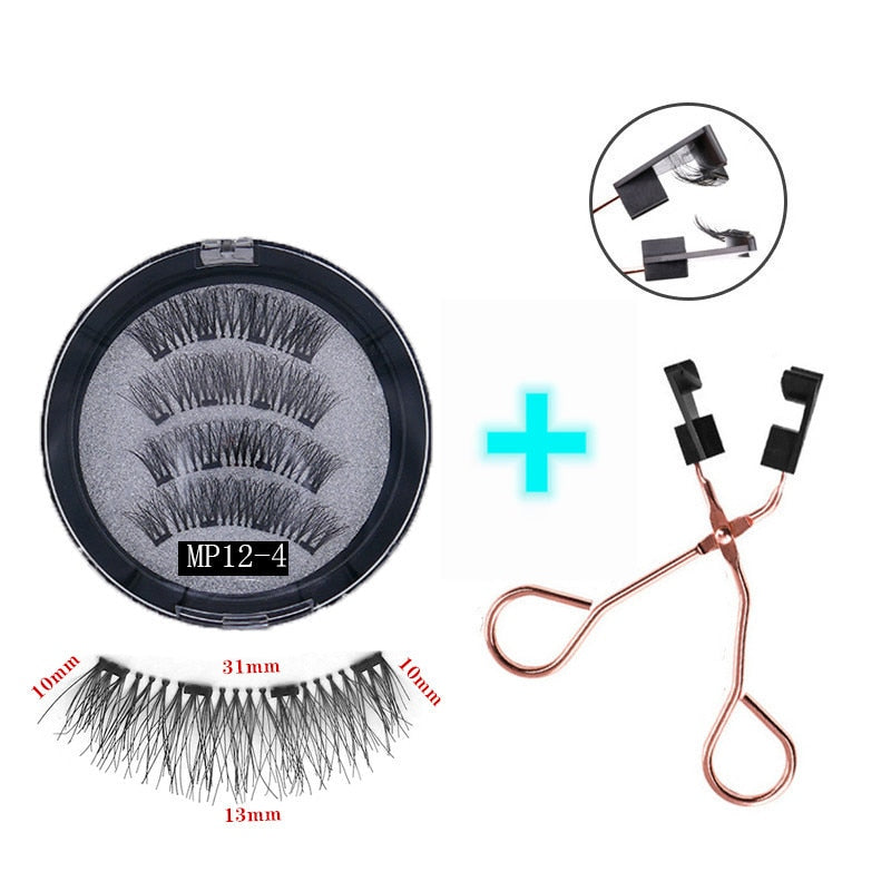 Handmade 3D Magnetic Eyelashes with 4/5 Magnets