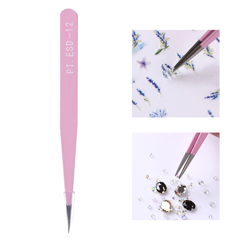 Double-ended Stainless Steel Cuticle Pusher -Nail Art Cleaner Care Tool