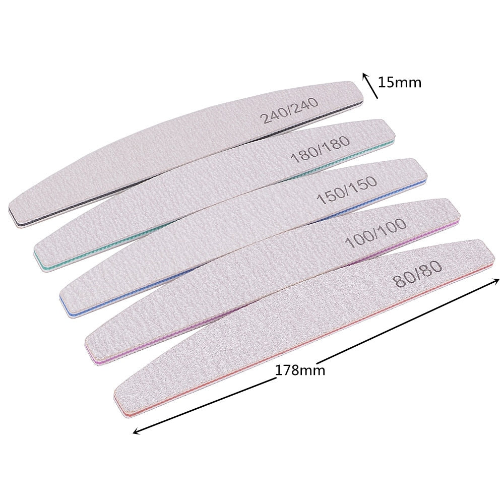 3/5/10Pcs Professional Nail File -Sandpaper Strong