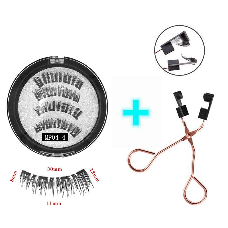 Handmade 3D Magnetic Eyelashes with 4/5 Magnets