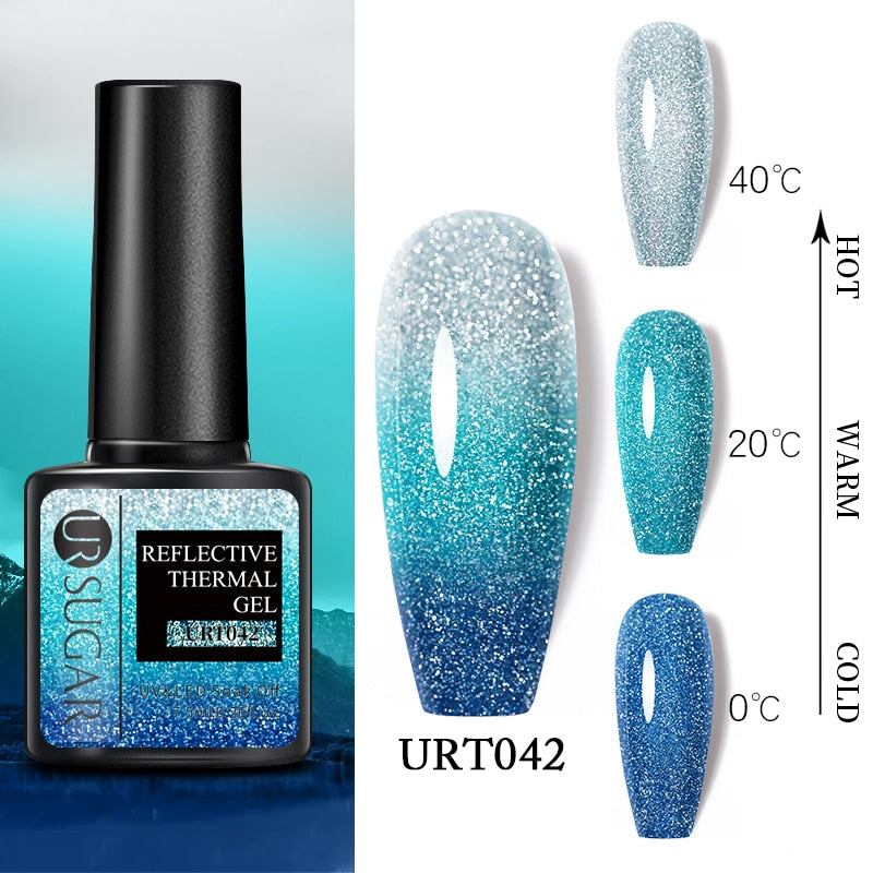 Thermal Ultra-thin Glitter / UV Gel / Temperature Color Change Gel Nail Art