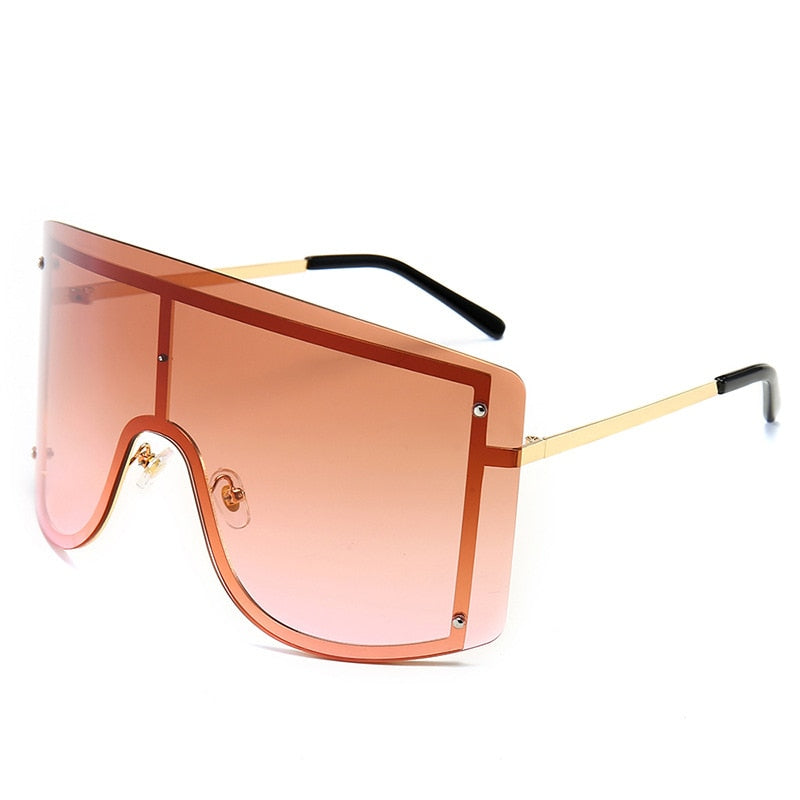 Over-sized Rimless Women Sunglasses