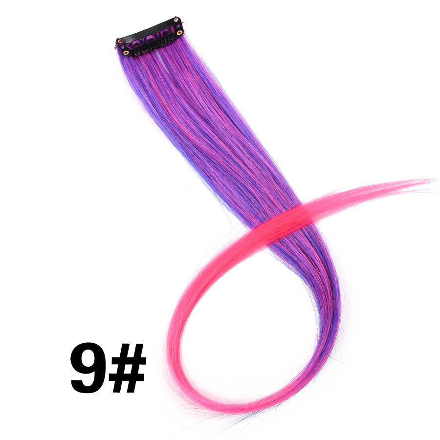 Synthetic Clip On Hair Extension -57 Ombre Colors