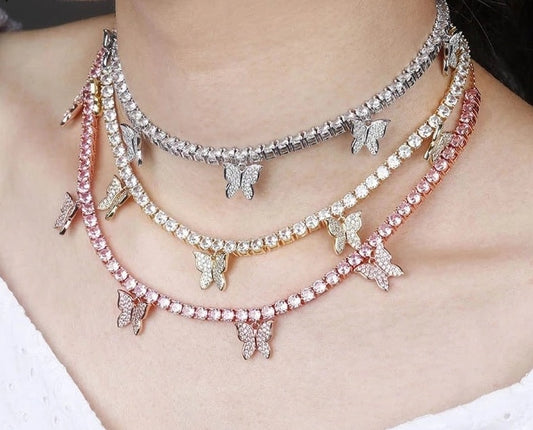 Butterfly Chain Choker Necklace