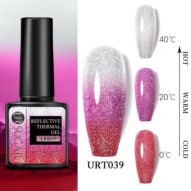 Thermal Ultra-thin Glitter / UV Gel / Temperature Color Change Gel Nail Art