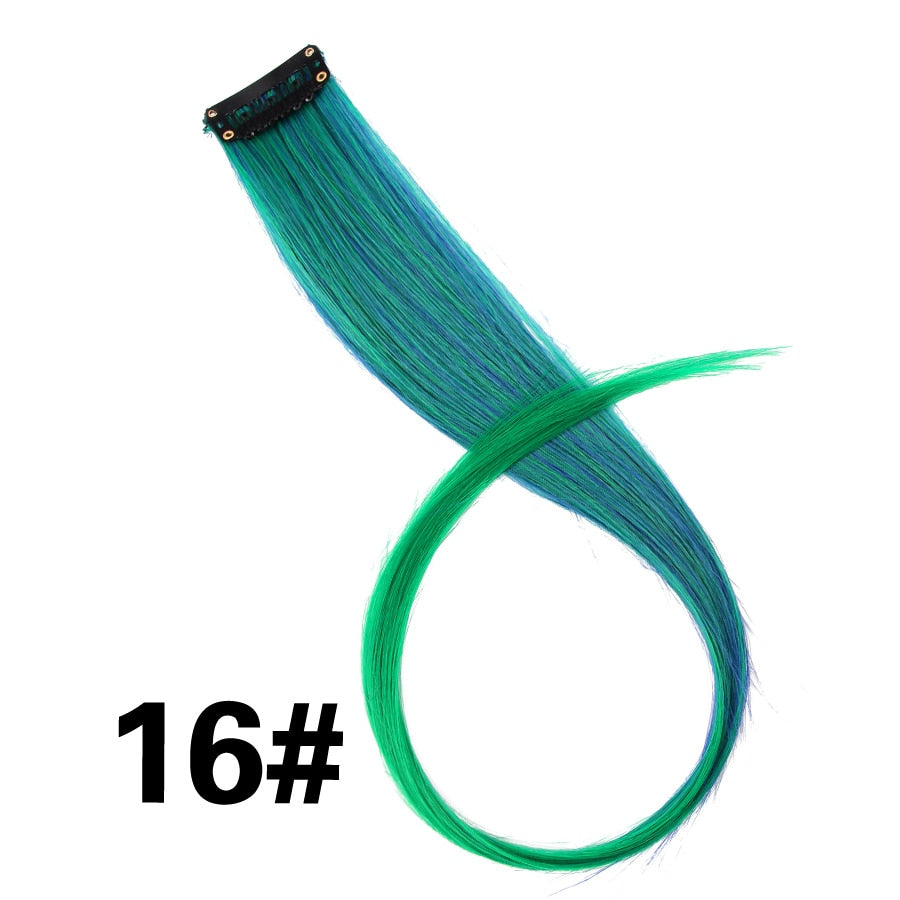 Synthetic Clip On Hair Extension -57 Ombre Colors