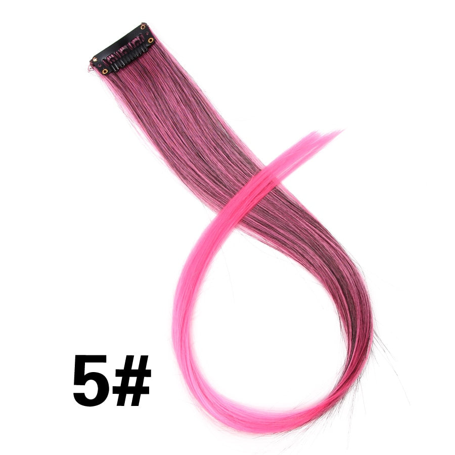 Synthetic Clip On Hair Extension -57 Ombre Colors