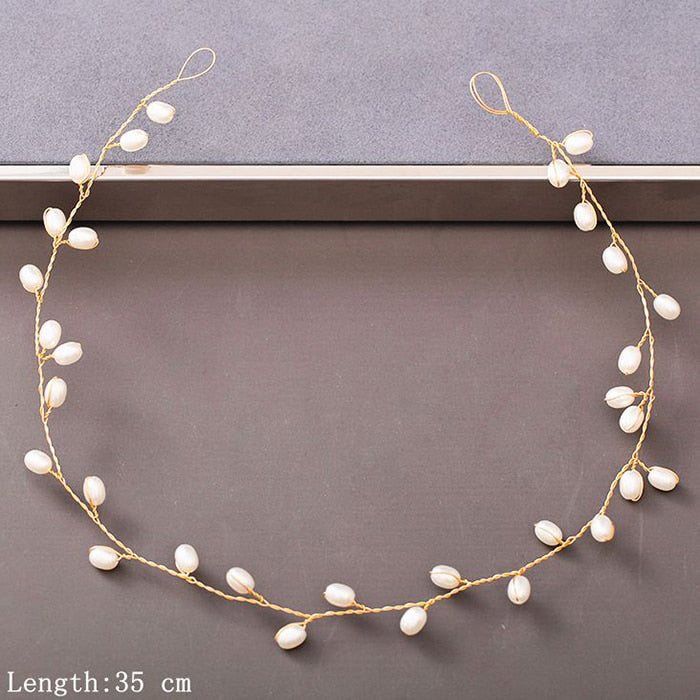 Pearl Rhinestone Wedding Headband / Hair Accessories for Women