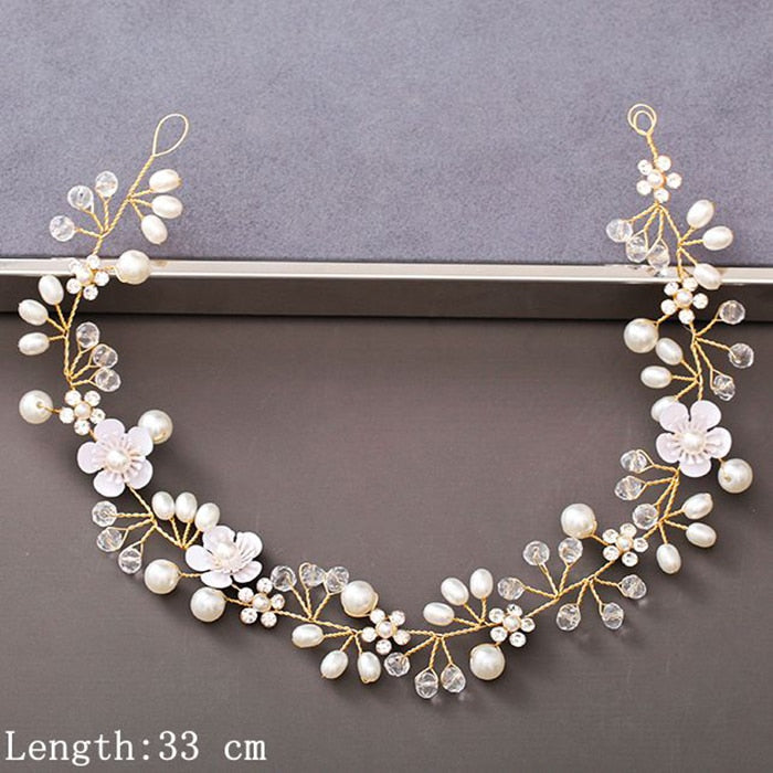 Pearl Rhinestone Wedding Headband / Hair Accessories for Women