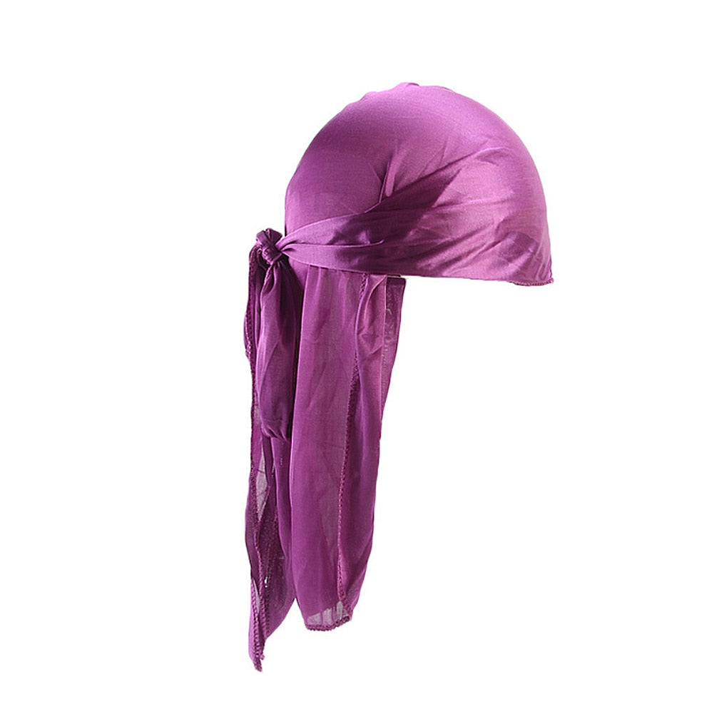 Long Satin Breathable Turbans -Durags -Headwraps for Men