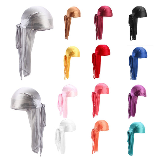 Long Satin Breathable Turbans -Durags -Headwraps for Men