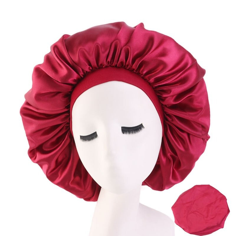 Big Satin Silky Hair Bonnet