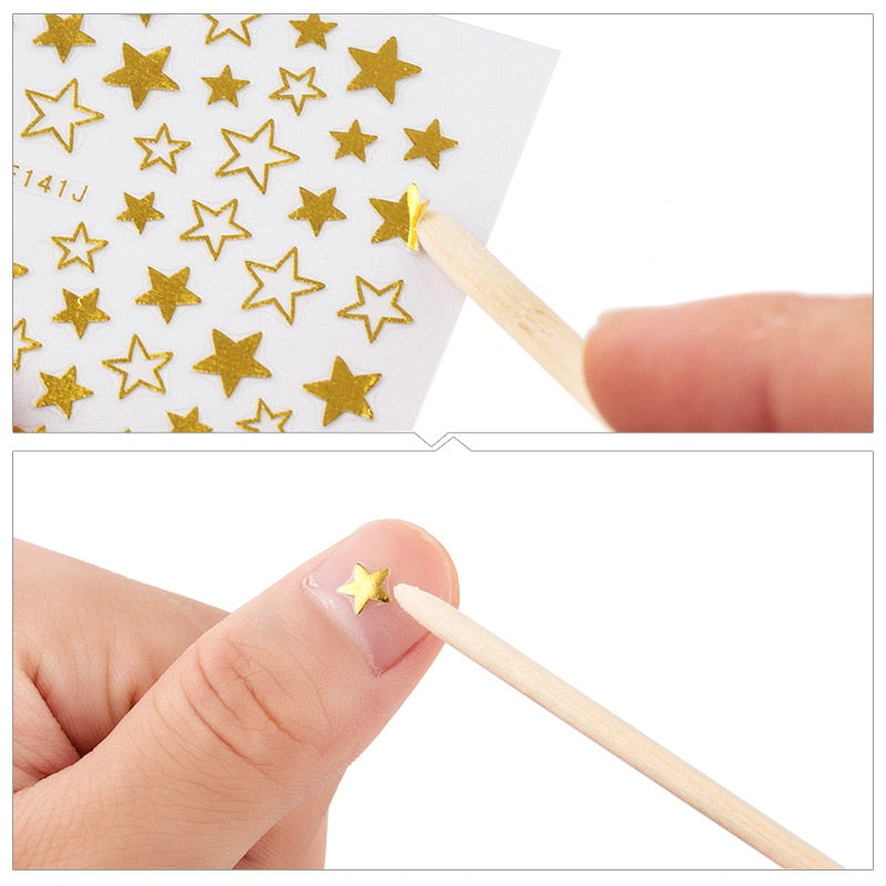 50/100 Wooden Cuticle Pushers for Manicures