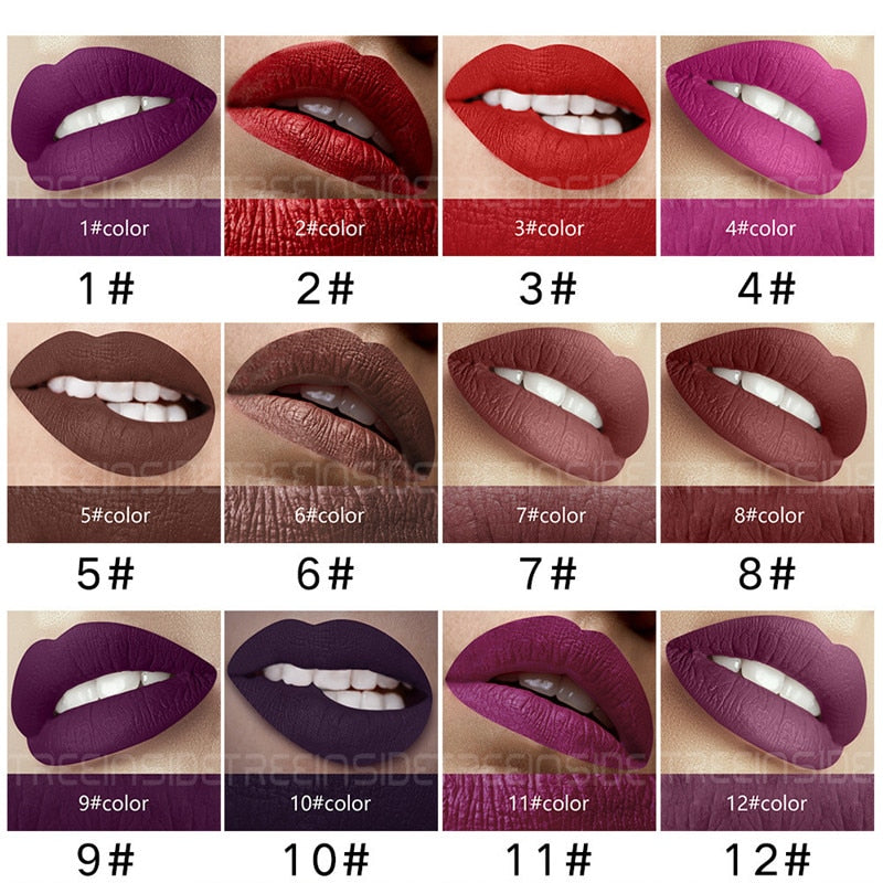 28 Color Matte Liquid, Velvet Gloss Lipstick -Long Lasting, Lip Plumper