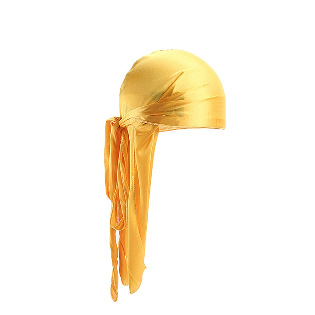 Long Satin Breathable Turbans -Durags -Headwraps for Men