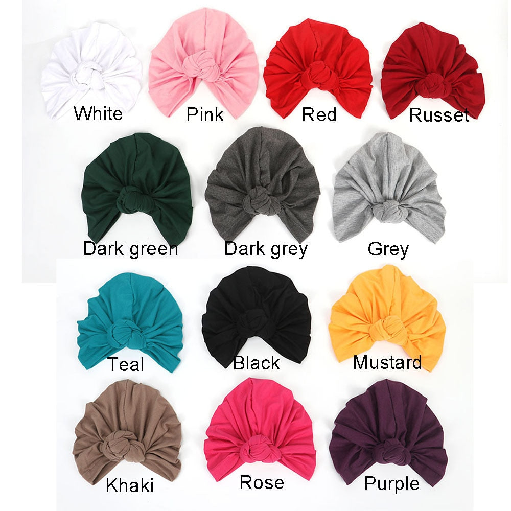 13 Solid Color Head Turbans for Women