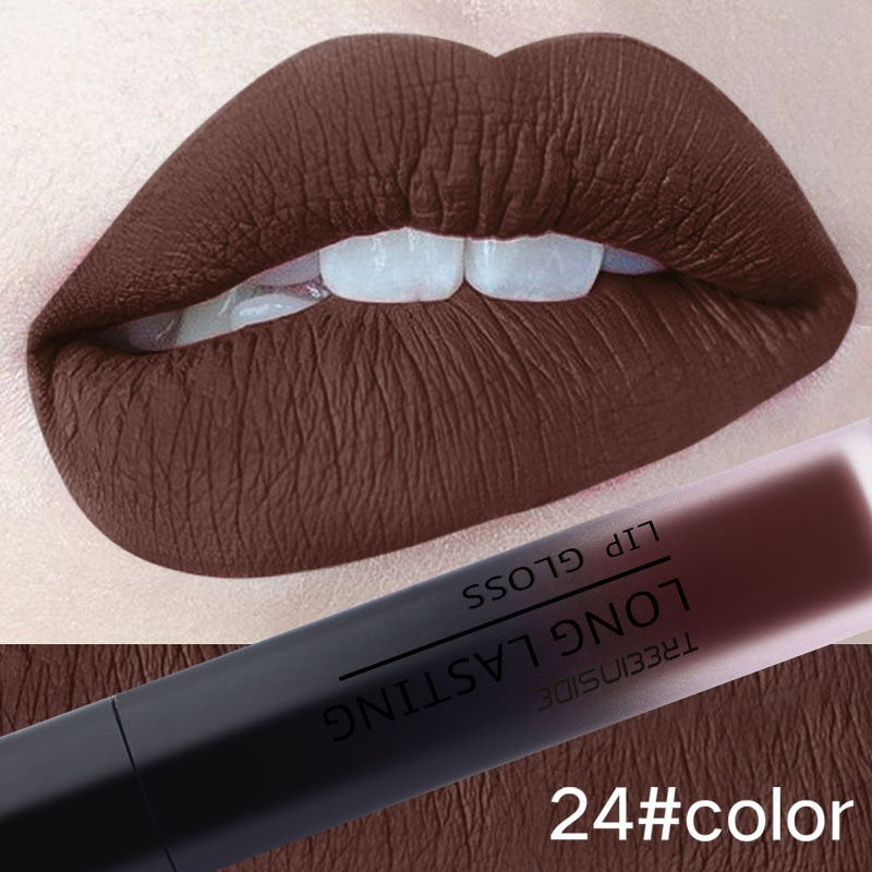 28 Color Matte Liquid, Velvet Gloss Lipstick -Long Lasting, Lip Plumper