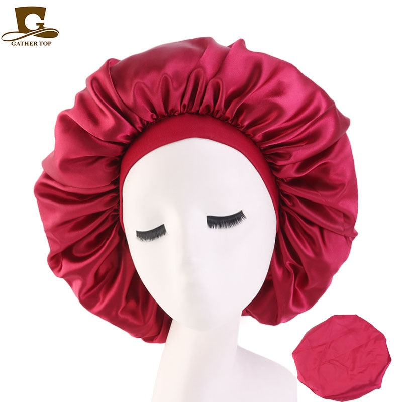 Big Satin Silky Hair Bonnet