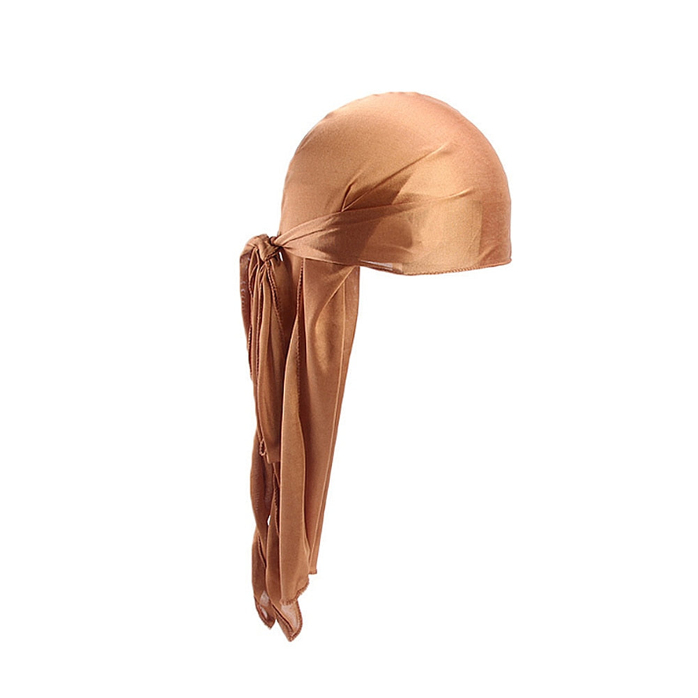 Long Satin Breathable Turbans -Durags -Headwraps for Men