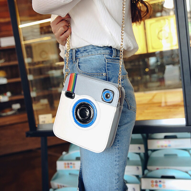 Funny Camera Designer Crossbody Handbags for Women