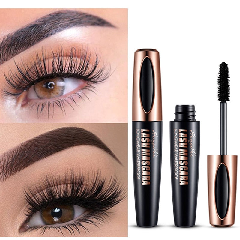 4D Silk Fiber Eyelash Mascara -Black Extension, Curling Extension