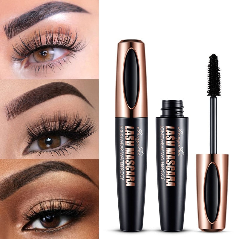 4D Silk Fiber Eyelash Mascara -Black Extension, Curling Extension