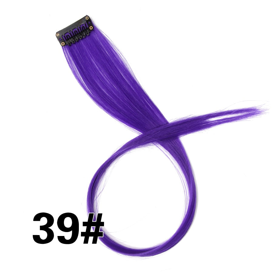 Synthetic Clip On Hair Extension -57 Ombre Colors