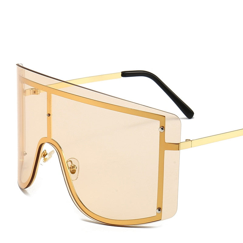 Over-sized Rimless Women Sunglasses