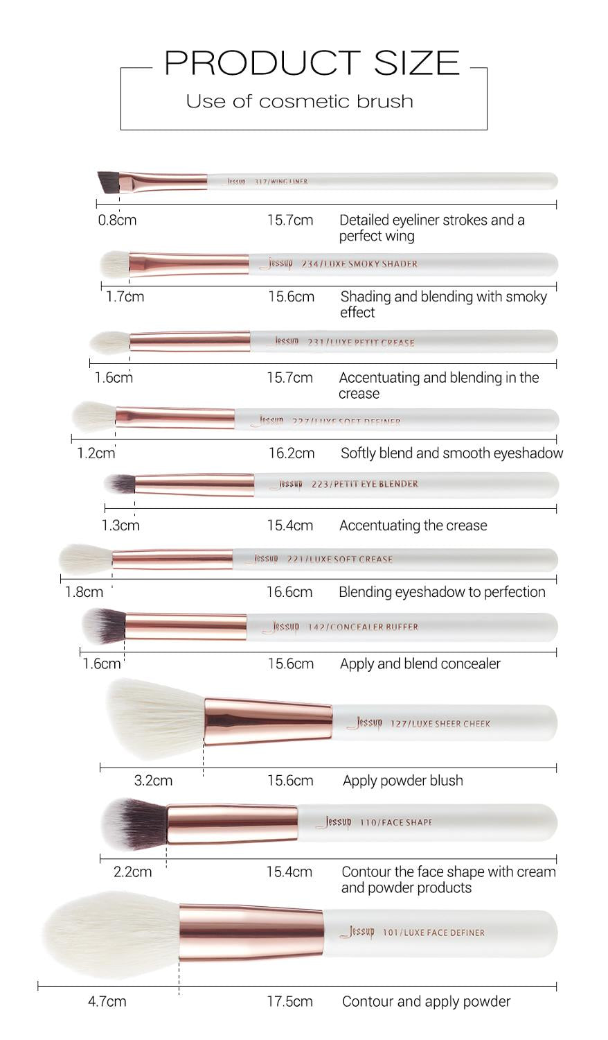 10pc Makeup Brushes Set