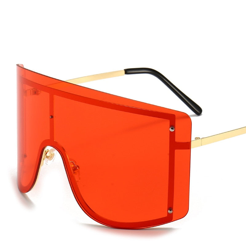 Over-sized Rimless Women Sunglasses