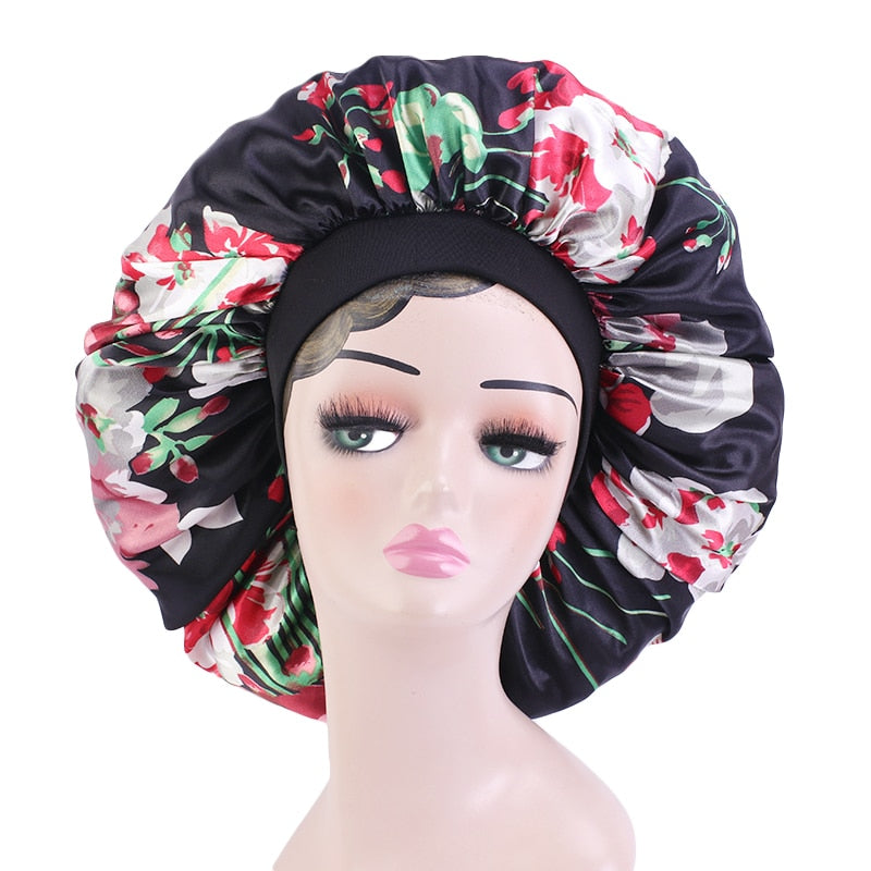 Big Satin Silky Hair Bonnet